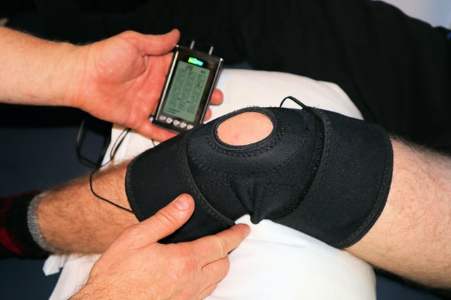 person undergoing knee testing